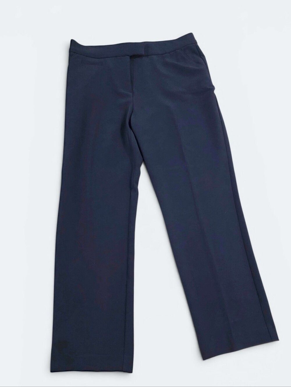 Investments Navy Blue Straight Leg Dress Pants Trousers 12S Short Office Career